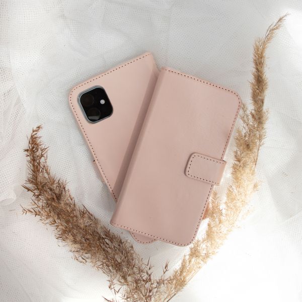 Selencia Echt Lederen Bookcase Samsung Galaxy A50 / A30s - Roze / Rosa / Pink