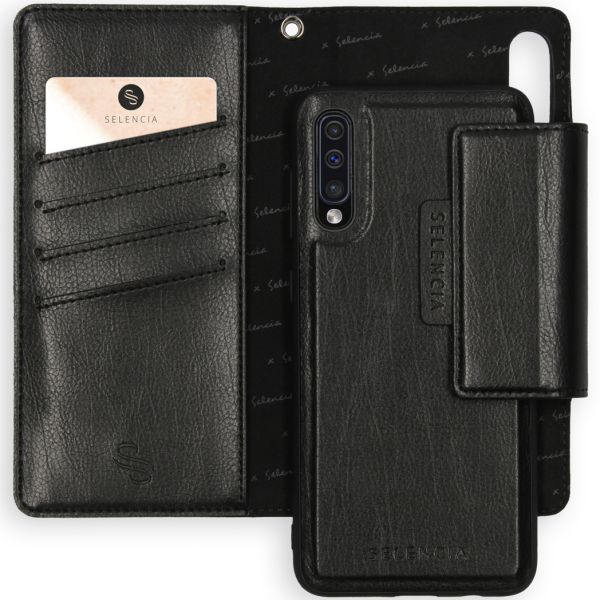 2-in-1 Uitneembare Vegan Lederen Bookcase Galaxy A50 / A30s - Zwart / Black