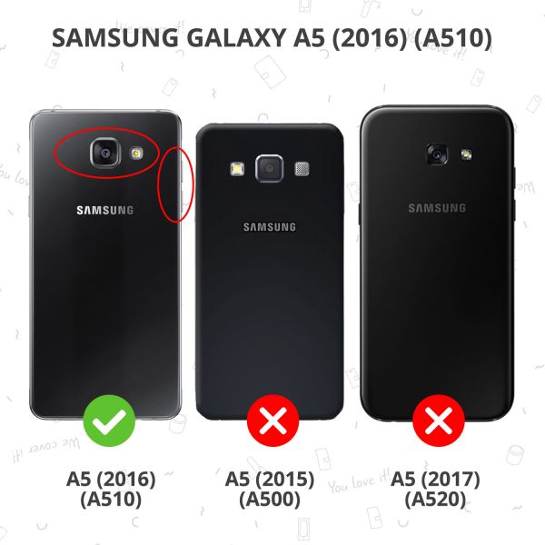 Wallet Softcase Booktype Samsung Galaxy A5 (2016) - Zwart / Black