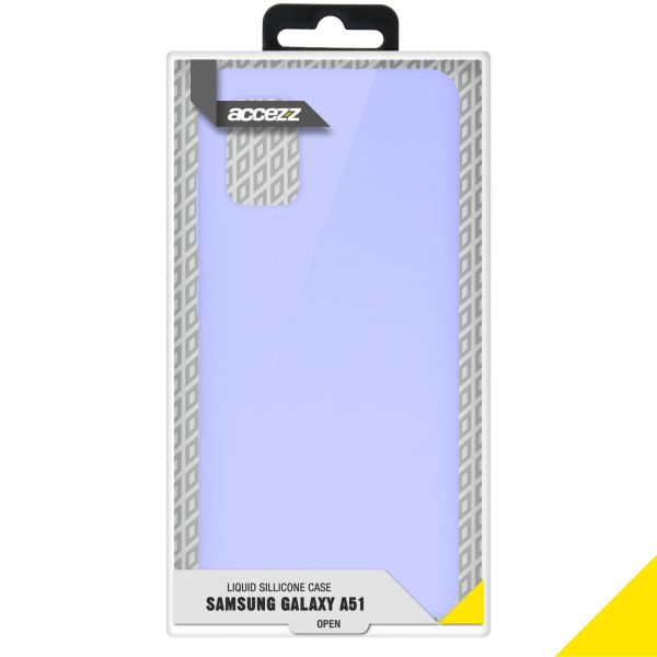 Accezz Liquid Silicone Backcover Samsung Galaxy A51 - Paars / Violett  / Purple