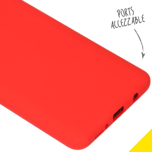 Accezz Liquid Silicone Backcover Samsung Galaxy A51 - Rood / Rot / Red