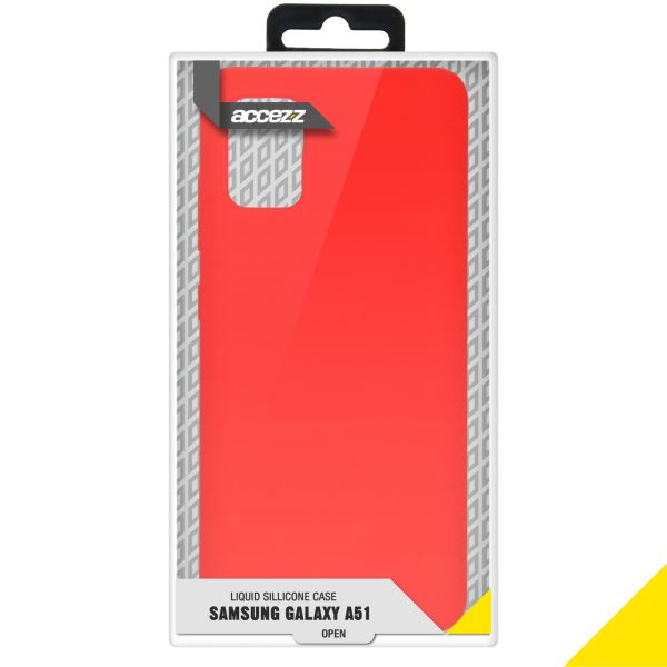 Accezz Liquid Silicone Backcover Samsung Galaxy A51 - Rood / Rot / Red