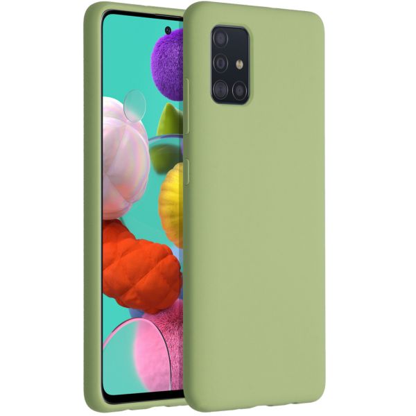 Liquid Silicone Backcover Samsung Galaxy A51 - Groen - Groen / Green