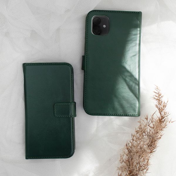 Selencia Echt Lederen Bookcase Samsung Galaxy A51 - Groen / Grün  / Green