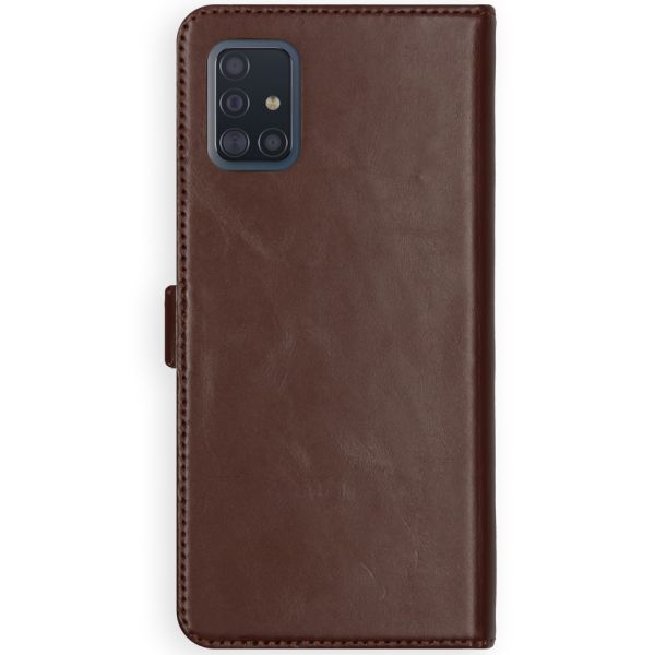 Selencia Echt Lederen Bookcase Samsung Galaxy A51 - Bruin / Braun  / Brown