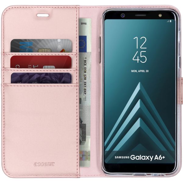 Wallet Softcase Booktype Samsung Galaxy A6 Plus (2018) - Rosé Goud / Rosé Gold