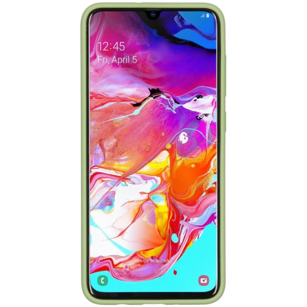 Liquid Silicone Backcover Samsung Galaxy A70 - Groen - Groen / Green