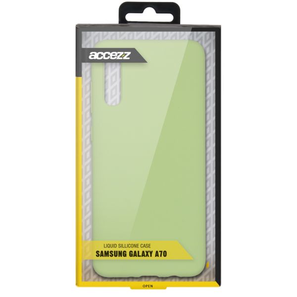 Liquid Silicone Backcover Samsung Galaxy A70 - Groen - Groen / Green