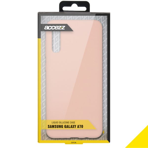 Liquid Silicone Backcover Samsung Galaxy A70 - Roze - Roze / Pink