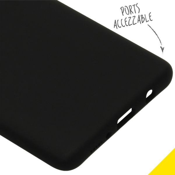 Liquid Silicone Backcover Samsung Galaxy A71 - Zwart - Zwart / Black