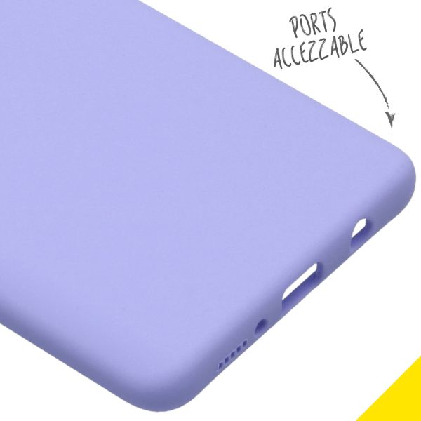 Accezz Liquid Silicone Backcover Samsung Galaxy A71 - Paars / Violett  / Purple