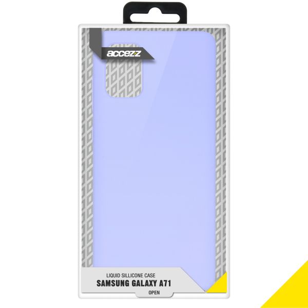 Accezz Liquid Silicone Backcover Samsung Galaxy A71 - Paars / Violett  / Purple