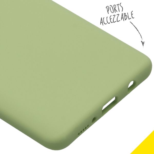 Liquid Silicone Backcover Samsung Galaxy A71 - Groen - Groen / Green