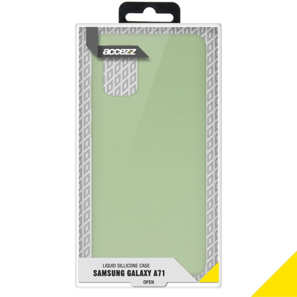 Liquid Silicone Backcover Samsung Galaxy A71 - Groen - Groen / Green