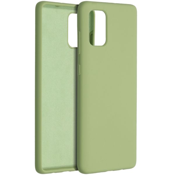 Liquid Silicone Backcover Samsung Galaxy A71 - Groen - Groen / Green