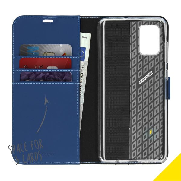 Accezz Wallet Softcase Bookcase Samsung Galaxy A71 - Blauw / Blau / Blue