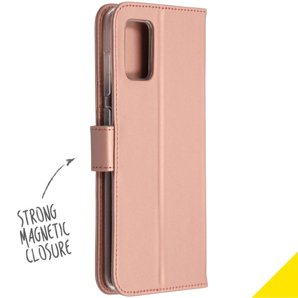 Accezz Wallet Softcase Bookcase Samsung Galaxy A71 - Rosé Goud / Roségold