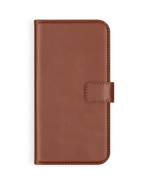 Selencia Echt Lederen Bookcase Samsung Galaxy A72 - Lichtbruin / Hellbraun  / Light Brown