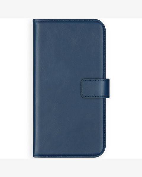 Selencia Echt Lederen Bookcase Samsung Galaxy A72 - Blauw / Blau / Blue