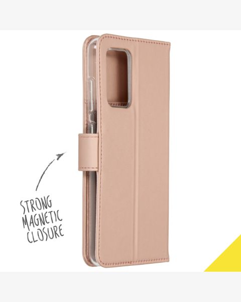 Accezz Wallet Softcase Bookcase Samsung Galaxy A72 - Rosé Goud / Roségold