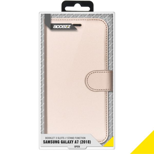 Wallet Softcase Booktype Samsung Galaxy A7 (2018) - Goud / Gold