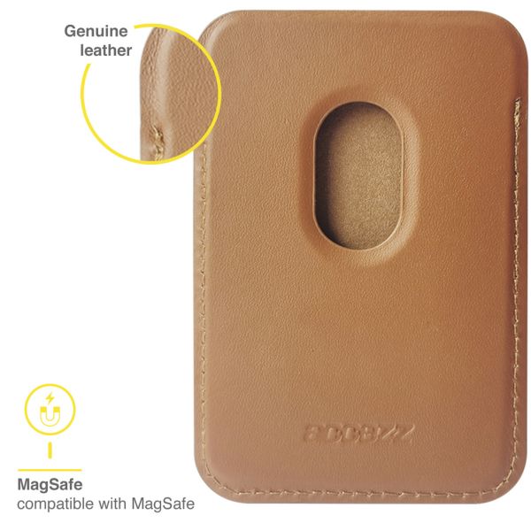 Leather Wallet Cardholder met MagSafe - Bruin - Bruin / Brown