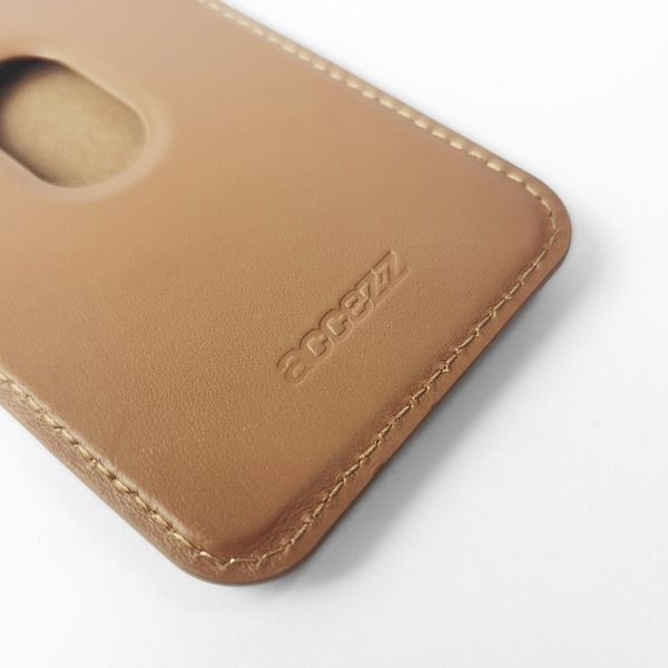 Leather Wallet Cardholder met MagSafe - Bruin - Bruin / Brown