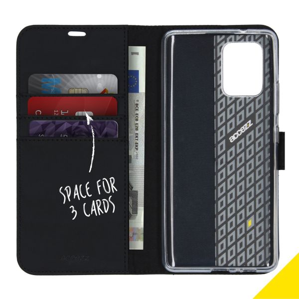 Accezz Wallet Softcase Bookcase Samsung Galaxy S10 Lite - Zwart / Schwarz / Black