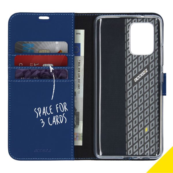 Accezz Wallet Softcase Bookcase Samsung Galaxy S10 Lite - Blauw / Blau / Blue