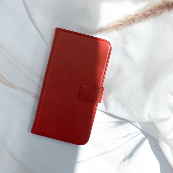 Selencia Echt Lederen Bookcase Samsung Galaxy S7 - Rood / Rot / Red