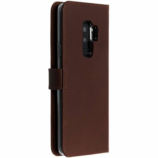Selencia Echt Lederen Bookcase Samsung Galaxy S9 Plus