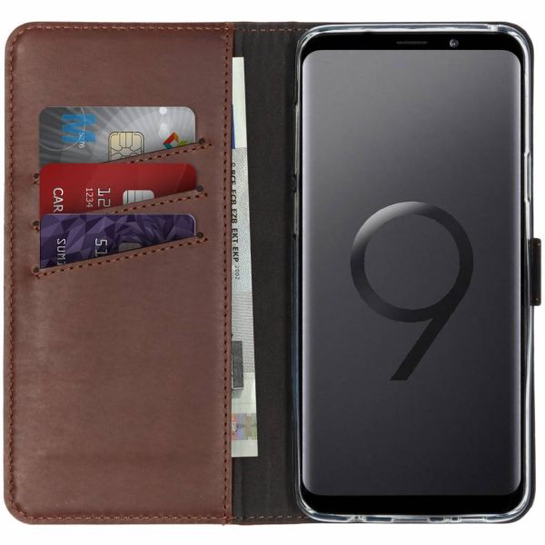 Selencia Echt Lederen Bookcase Samsung Galaxy S9 Plus