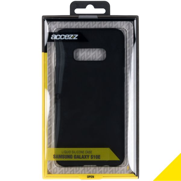 Liquid Silicone Backcover Samsung Galaxy S10e - Zwart - Zwart / Black