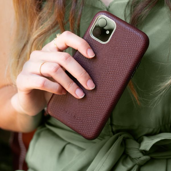 Selencia Gaia Slang Backcover Samsung Galaxy S10 - Donkerrood / Dunkelrot / Dark Red