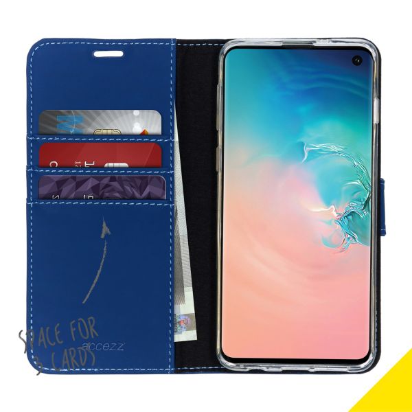 Wallet Softcase Booktype Samsung Galaxy S10 - Blauw / Blue