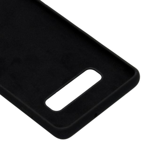 Liquid Silicone Backcover Samsung Galaxy S10 Plus - Zwart - Zwart / Black
