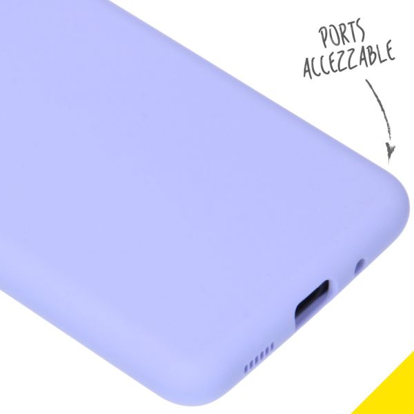 Liquid Silicone Backcover Samsung Galaxy S20 - Paars - Paars / Purple