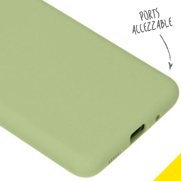 Accezz Liquid Silicone Backcover Samsung Galaxy S20 - Groen / Grün  / Green