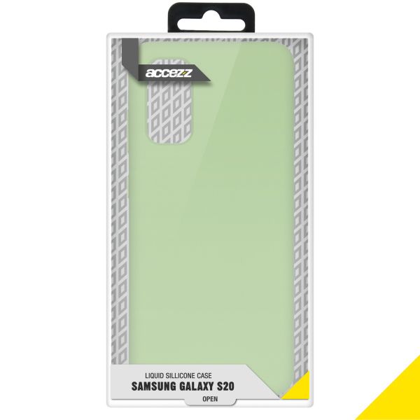 Accezz Liquid Silicone Backcover Samsung Galaxy S20 - Groen / Grün  / Green