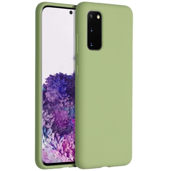 Accezz Liquid Silicone Backcover Samsung Galaxy S20 - Groen / Grün  / Green