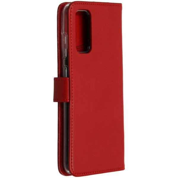 Selencia Echt Lederen Bookcase Samsung Galaxy S20 - Rood / Rot / Red