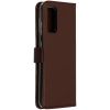 Selencia Echt Lederen Bookcase Samsung Galaxy S20 - Bruin / Braun  / Brown