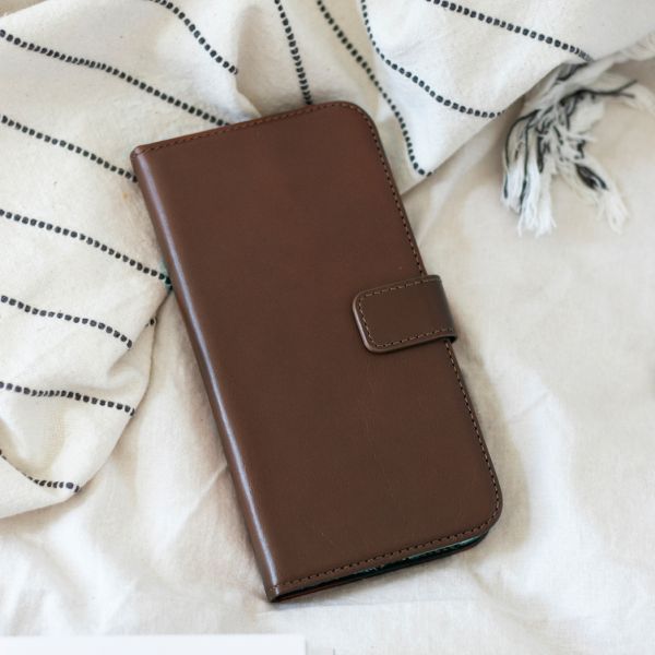 Selencia Echt Lederen Bookcase Samsung Galaxy S20 - Bruin / Braun  / Brown