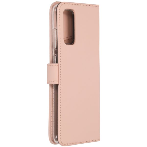 Selencia Echt Lederen Bookcase Samsung Galaxy S20 - Roze / Rosa / Pink