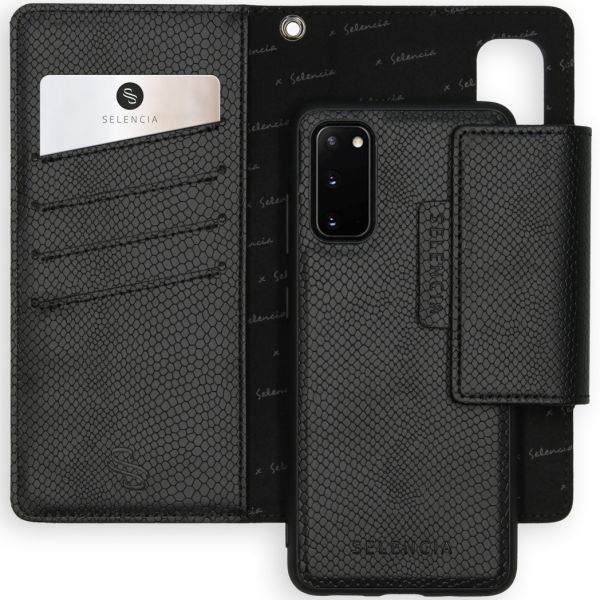 Selencia Llyr 2-in-1 Uitneembare Slang Bookcase Galaxy S20 - Zwart / Schwarz / Black