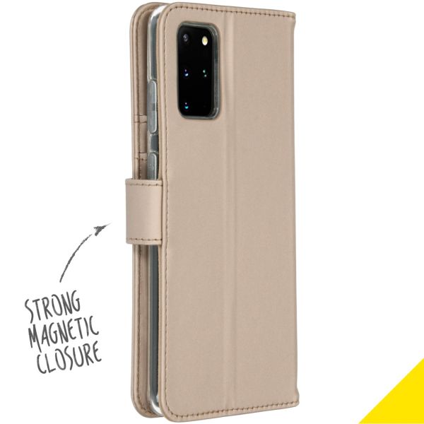 Accezz Wallet Softcase Bookcase Samsung Galaxy S20 Plus - Goud / Gold