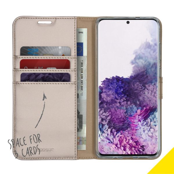 Accezz Wallet Softcase Bookcase Samsung Galaxy S20 Plus - Goud / Gold