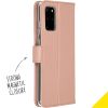Accezz Wallet Softcase Bookcase Samsung Galaxy S20 Plus - Rosé Goud / Roségold