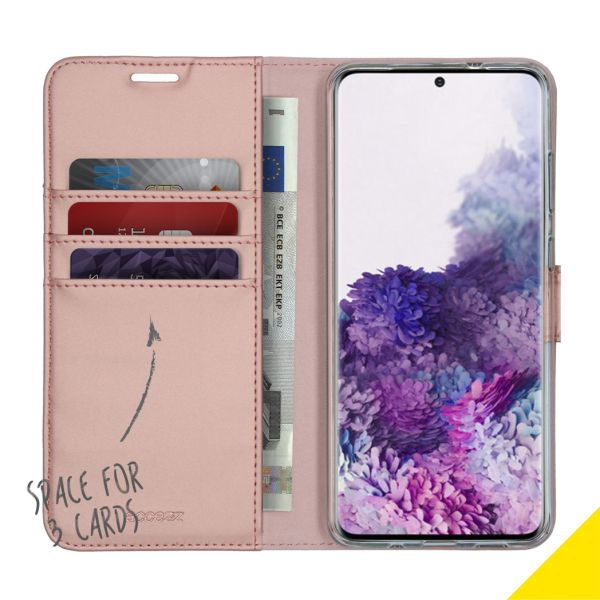 Accezz Wallet Softcase Bookcase Samsung Galaxy S20 Plus - Rosé Goud / Roségold