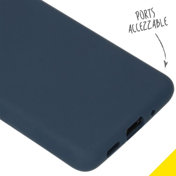 Accezz Liquid Silicone Backcover Samsung Galaxy S20 Plus - Blauw / Blau / Blue